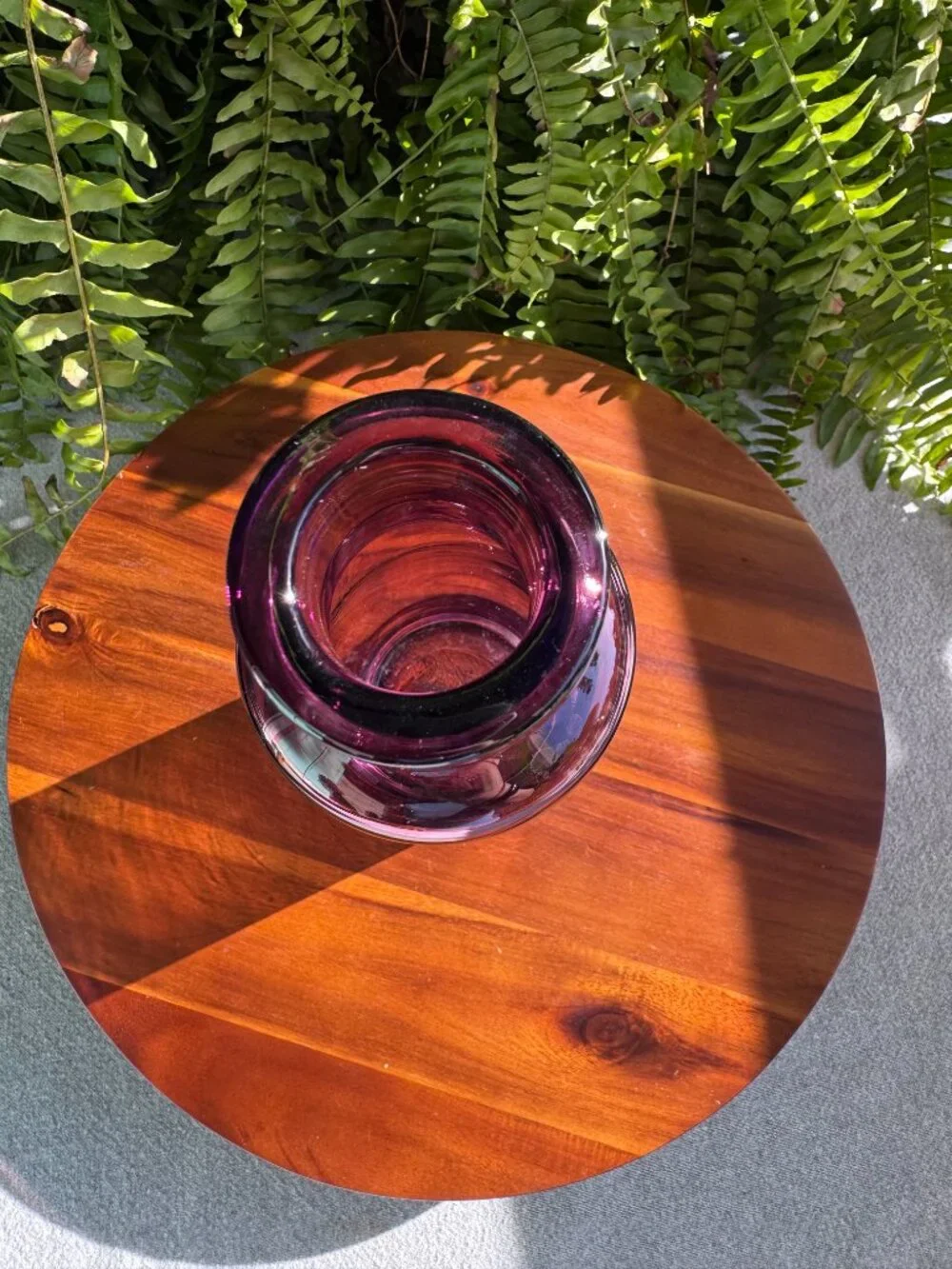 IKEA Medveten Amethyst Purple Glass Bottle Vase Designed by Gunnel Sahli
